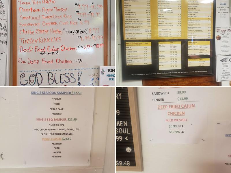 King's Fish & More Menu