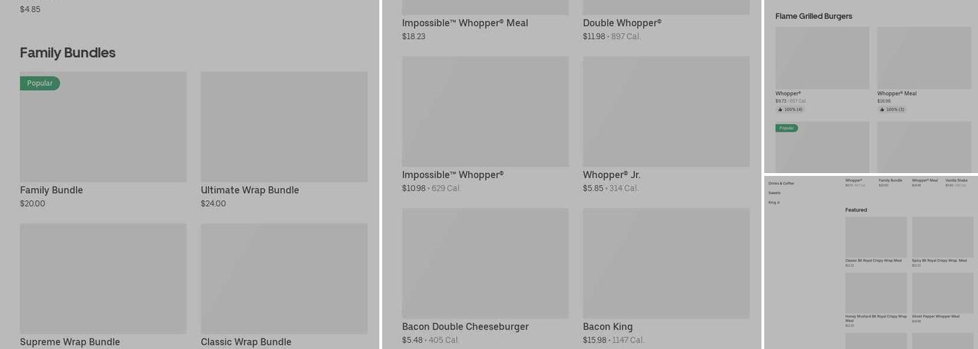 Burger King Menu