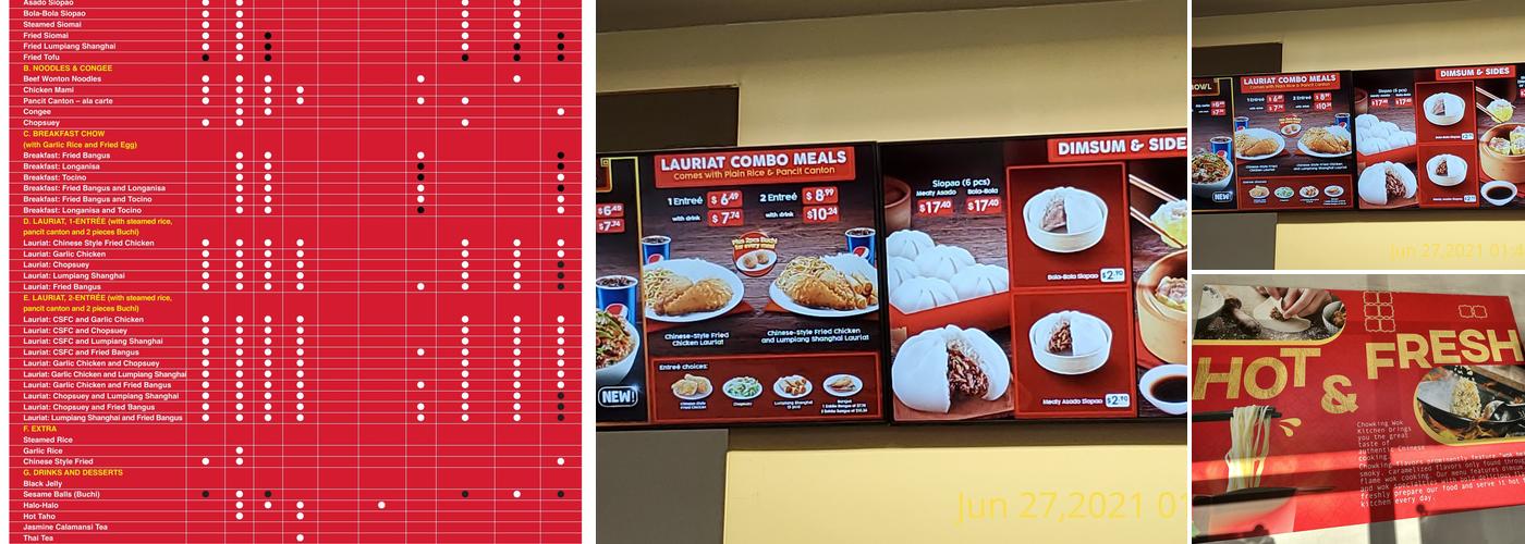 Chowking Menu