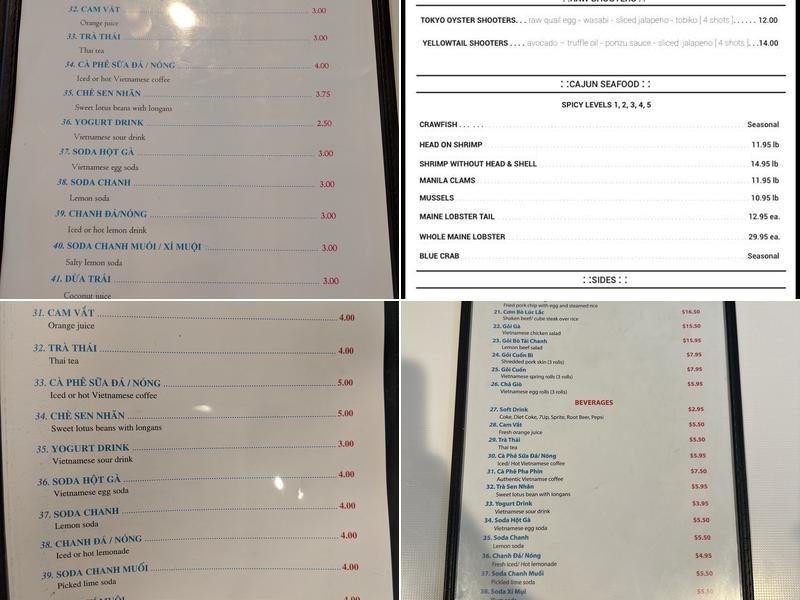 Pho Dao Restaurant Menu