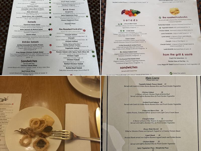 Faz Restaurants & Catering - San Jose Menu