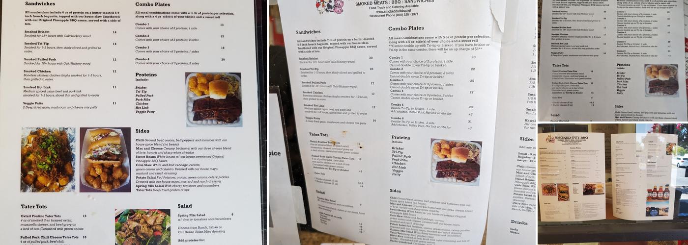 Smoked Out BBQ Menu