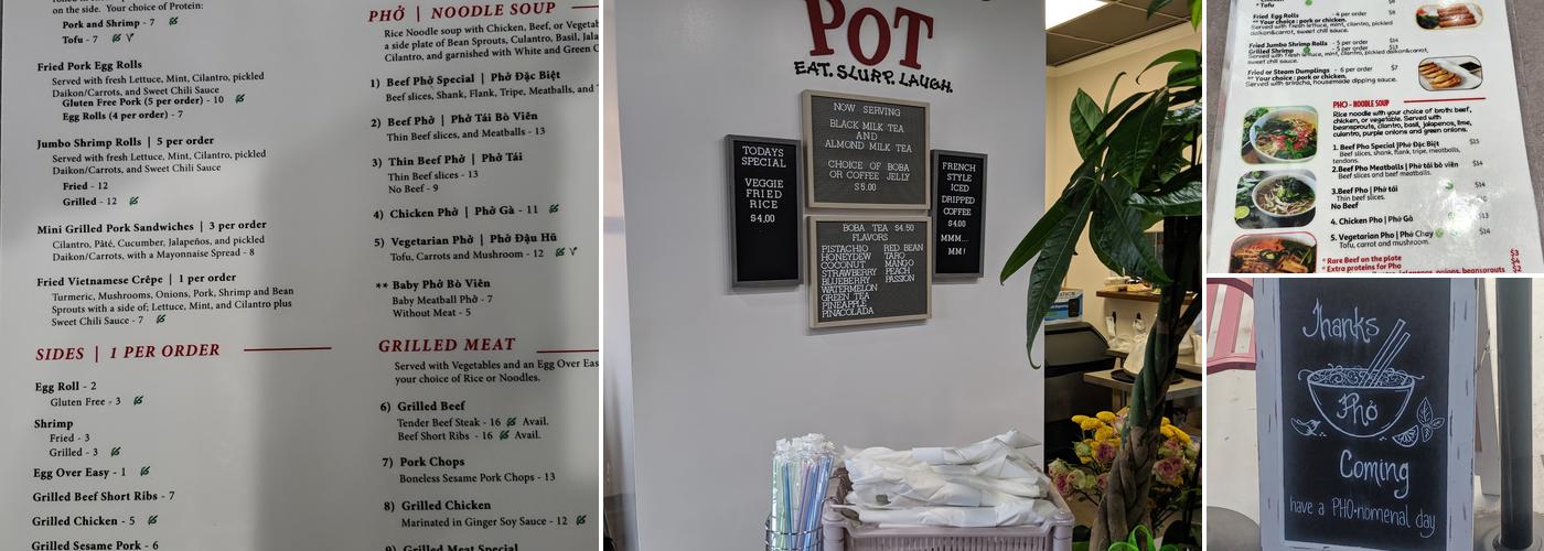 The Pho Pot Menu