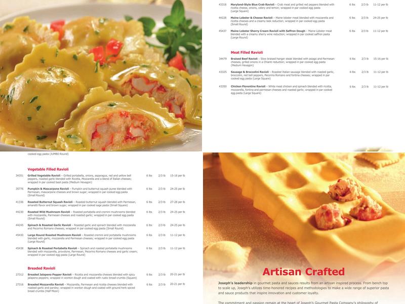 Joseph's Gourmet Pasta & Sauce Co Menu