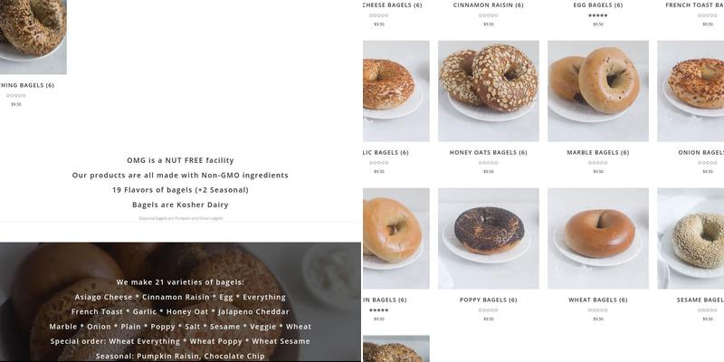 OMG Bakery Menu