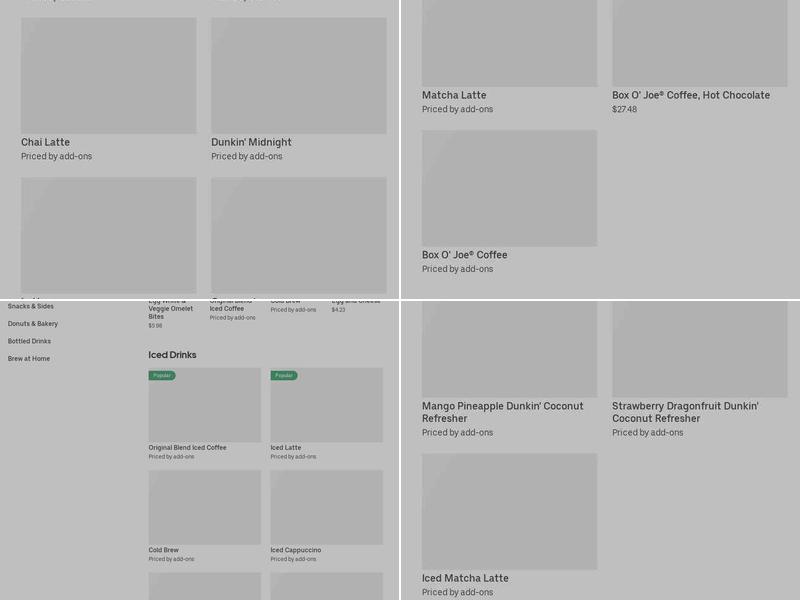 Dunkin' Menu