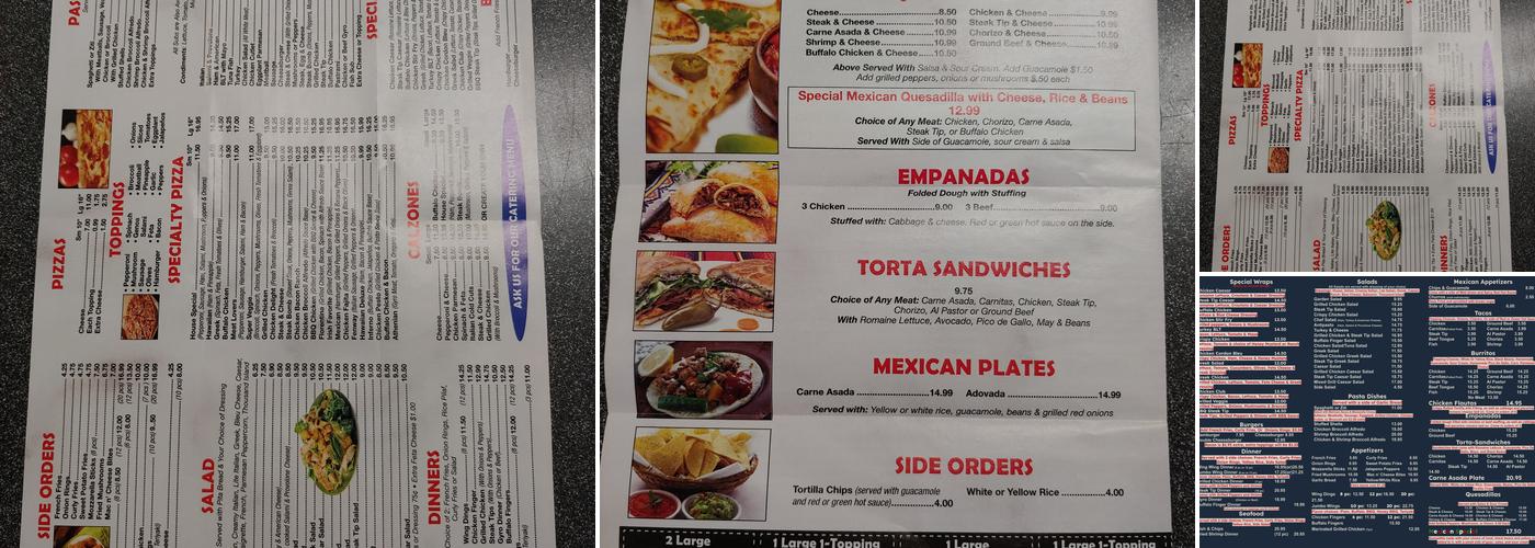 Major League Pizzeria Menu