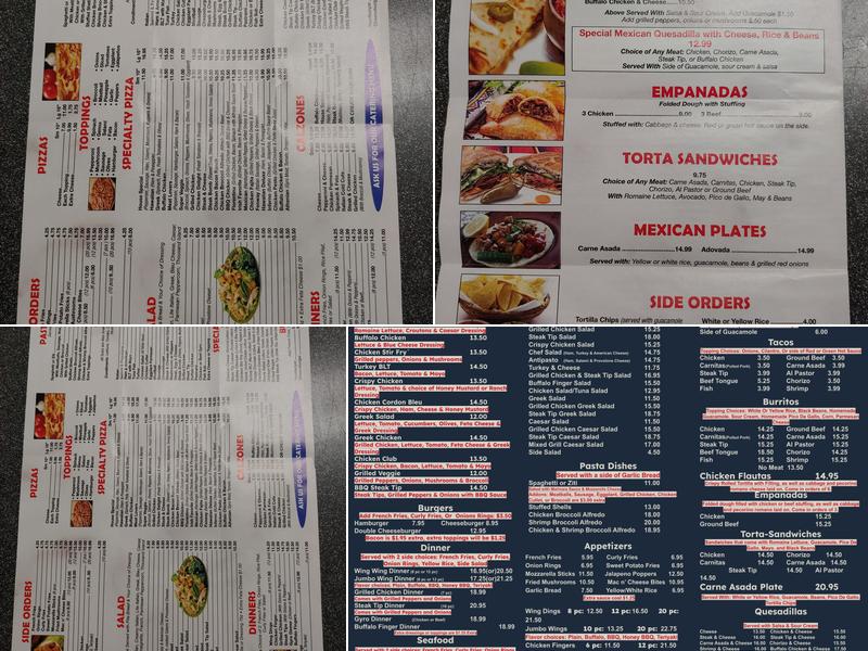 Major League Pizzeria Menu
