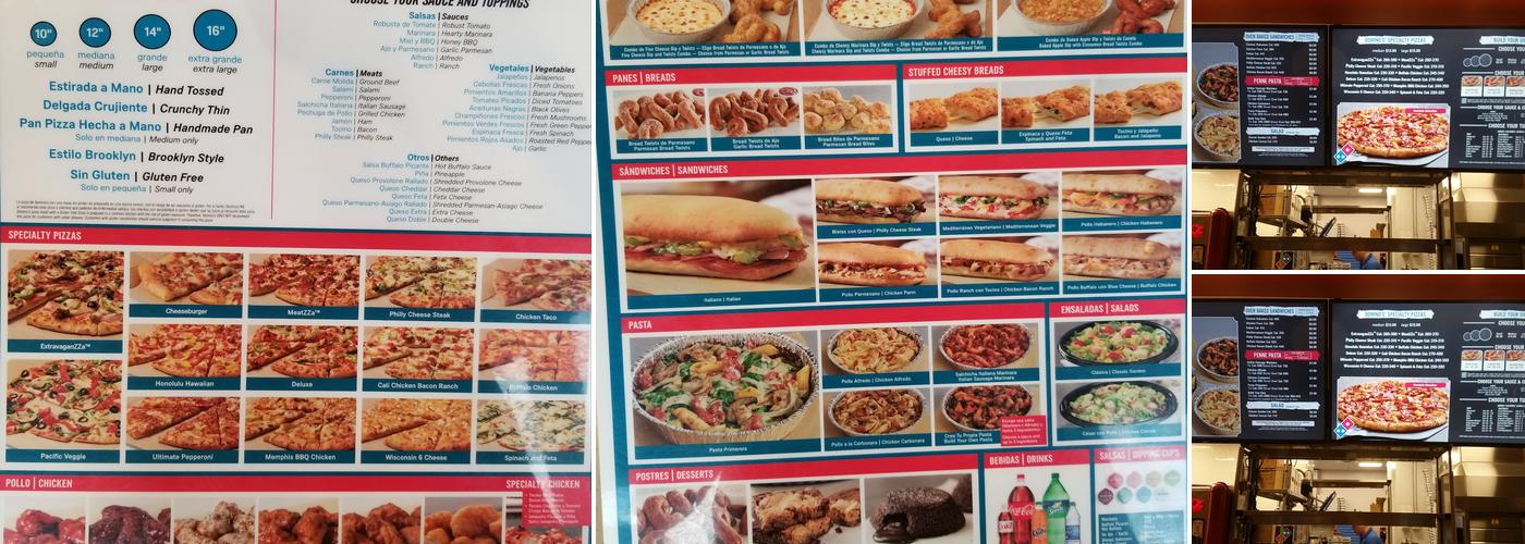 Domino's Pizza Menu