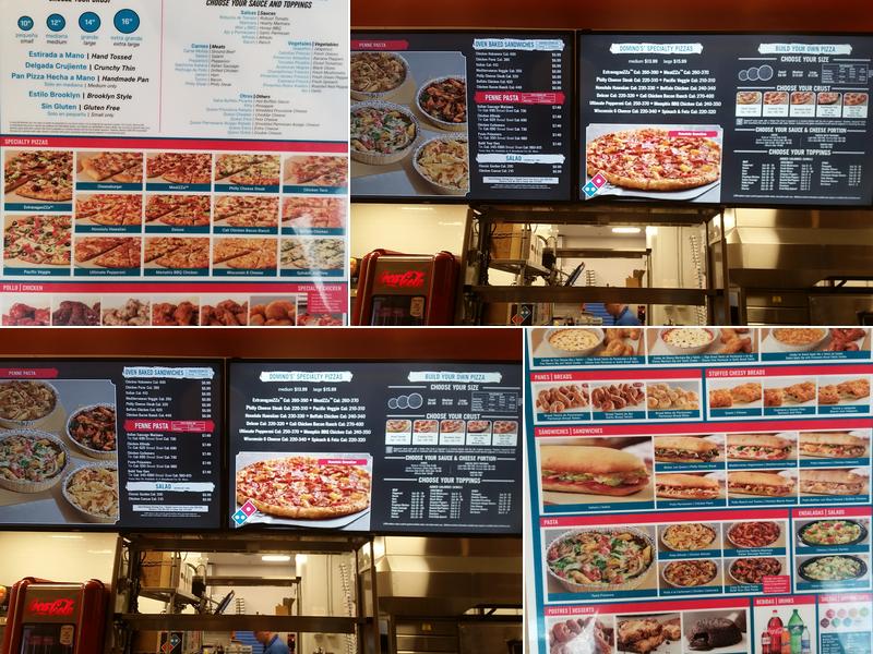 Domino's Pizza Menu
