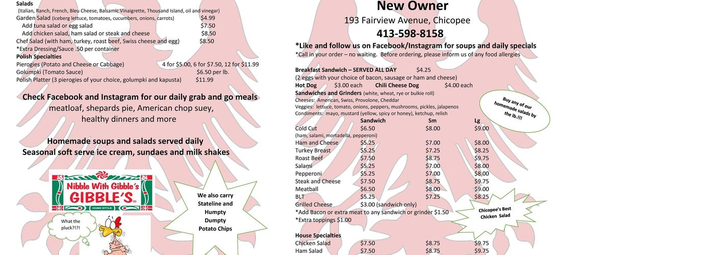 Fairview Deli Market Menu