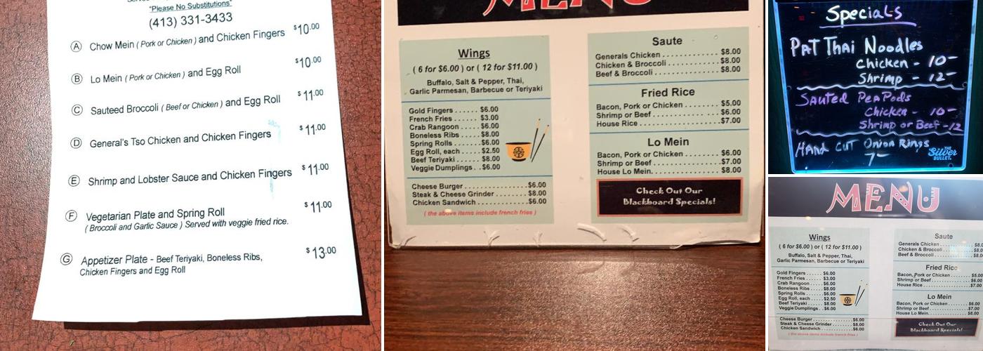 Gnows' Place Menu