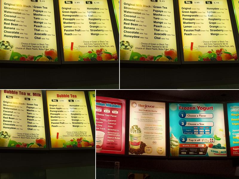 Fruity bubble Menu