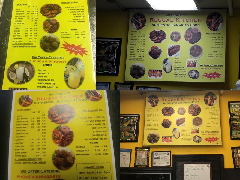 Reggae Kitchen Menu