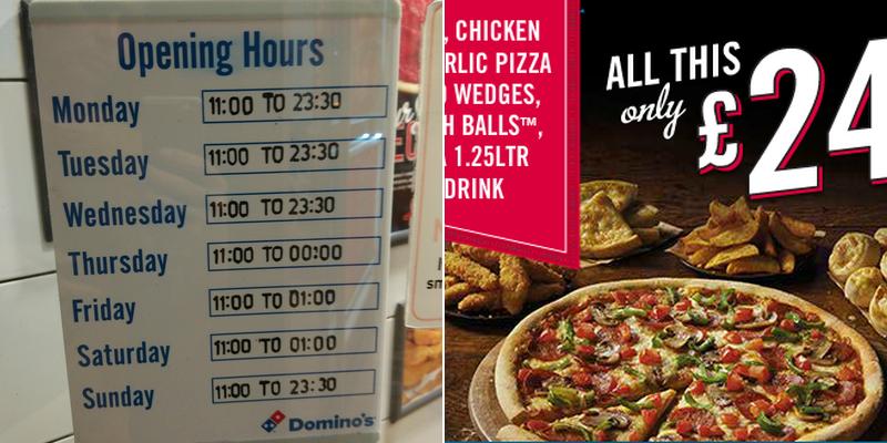 Domino's Pizza - Borehamwood Menu