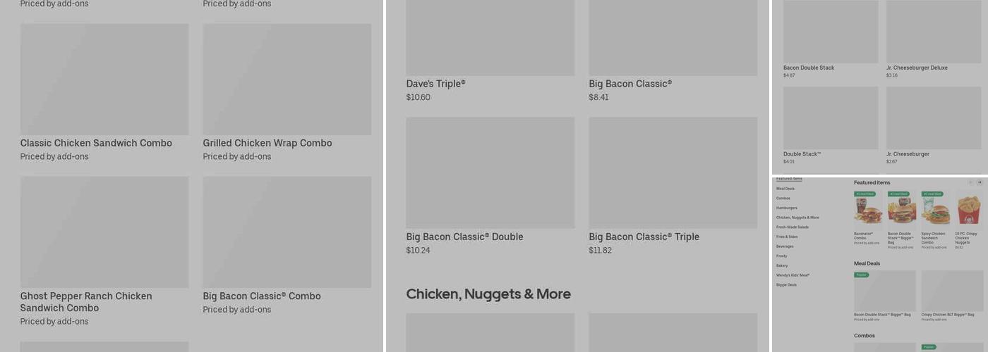 Wendy's Menu