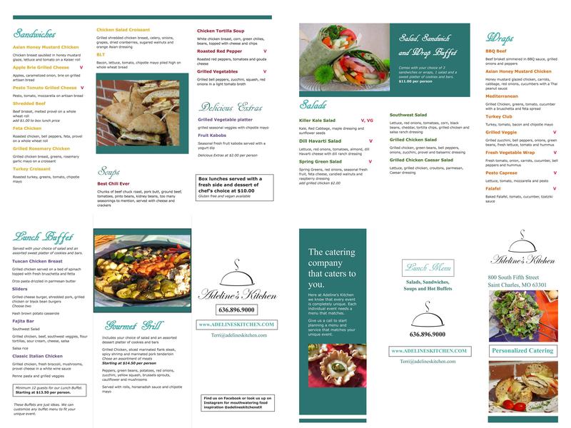 Adeline's Kitchen Menu