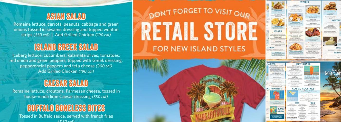 Margaritaville - Mall of America Menu