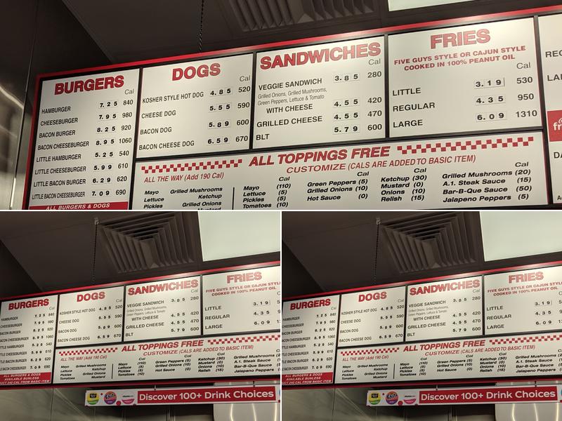 Five Guys Menu