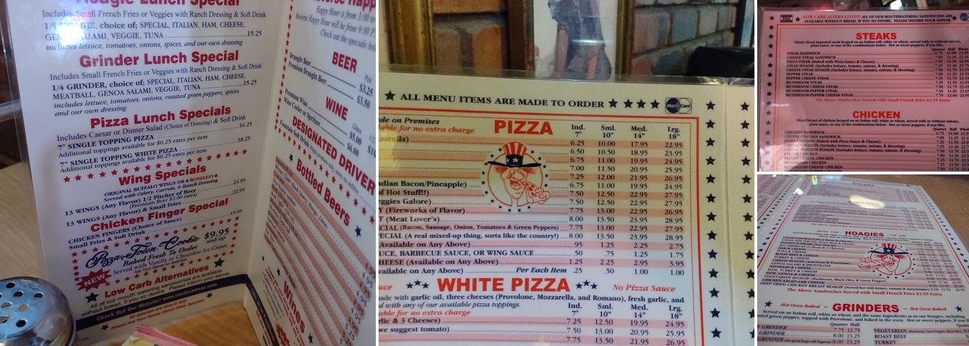Uncle Sam's Menu