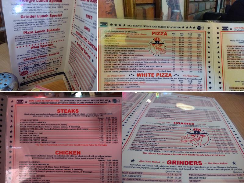 Uncle Sam's Menu