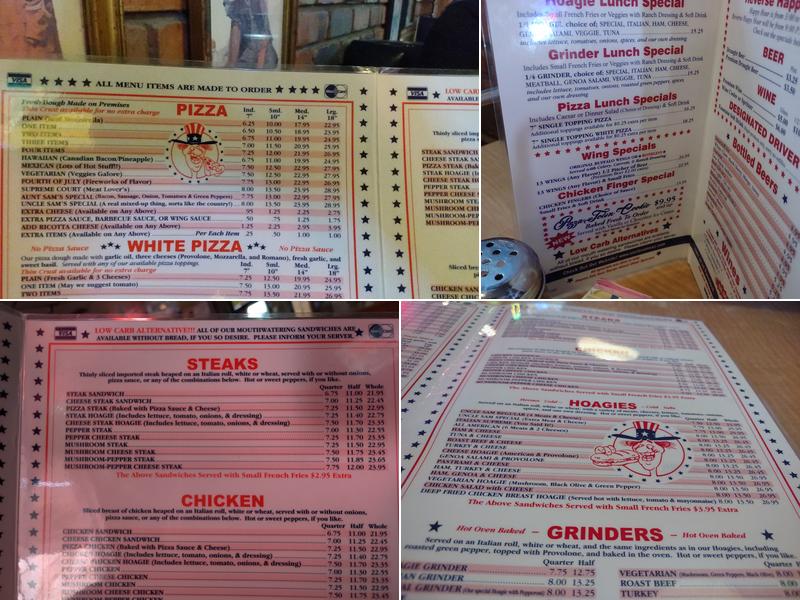 Uncle Sam's Menu