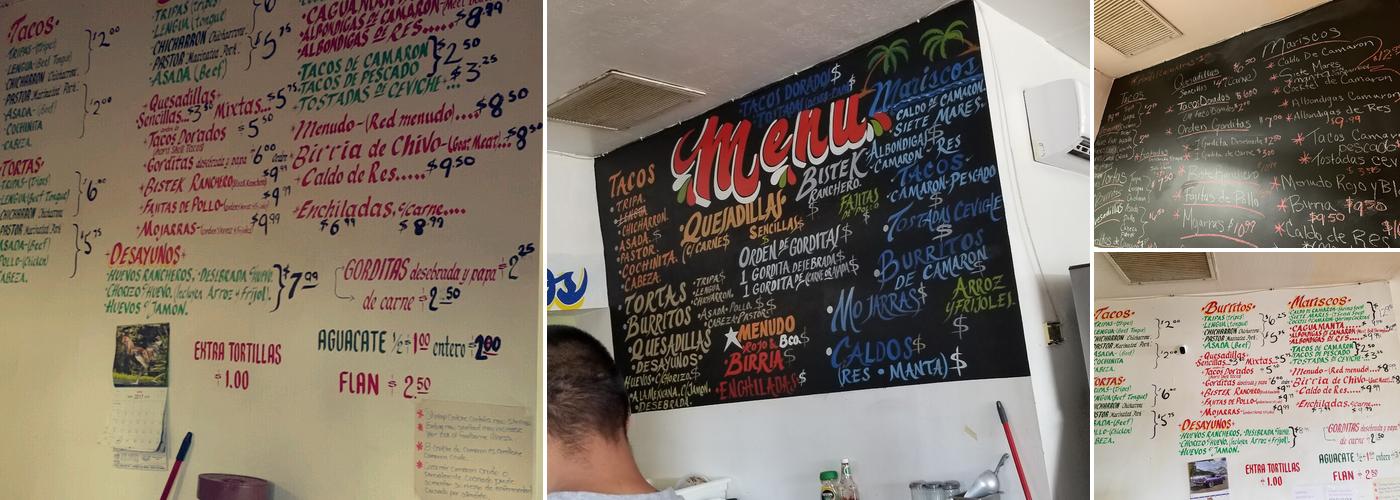 El Ranchero Menu