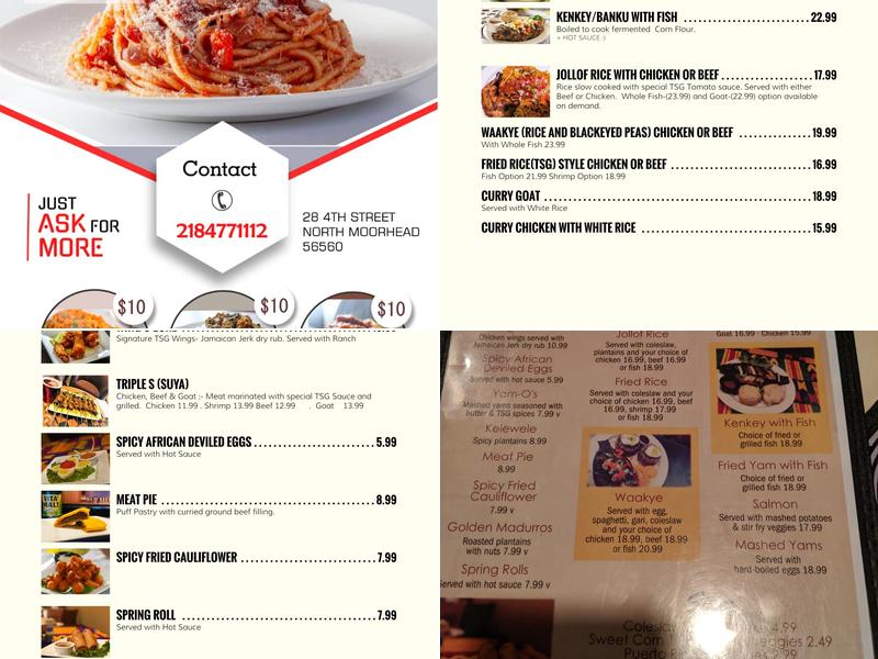 The Spice Grille Menu