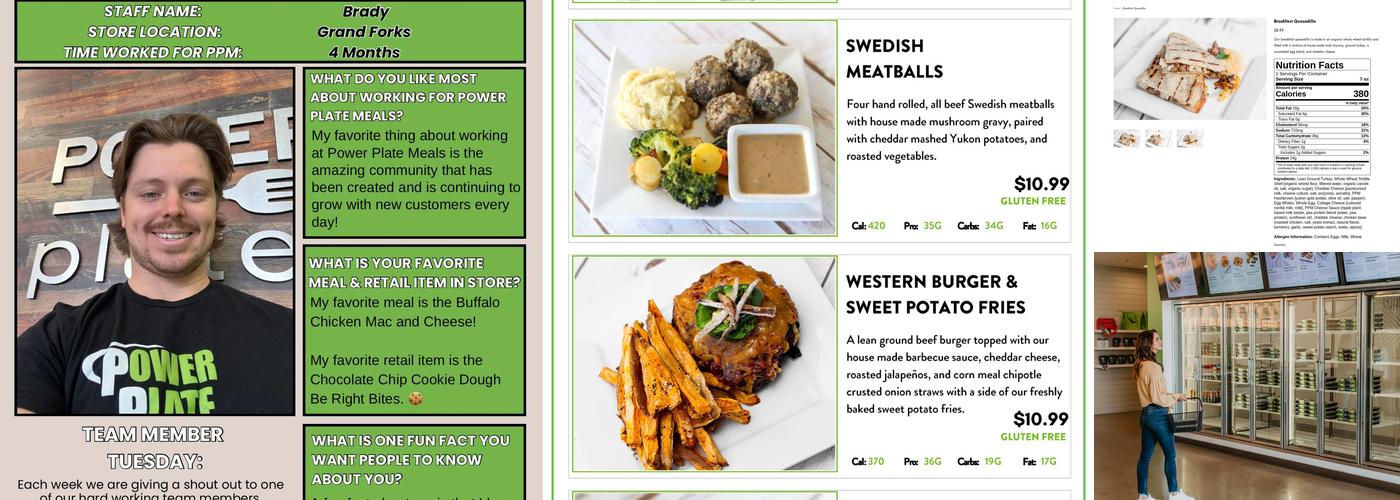 Power Plate Meals Menu