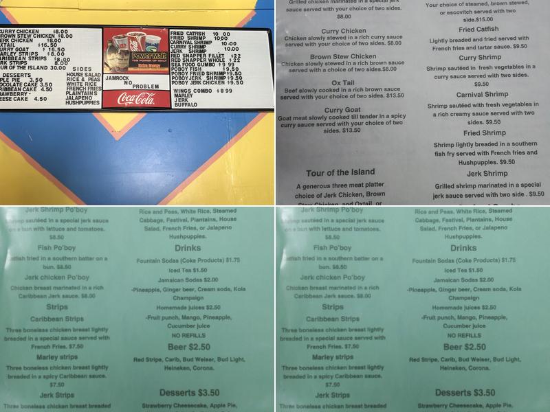 Jamrock cafe & bar / Rio Menu