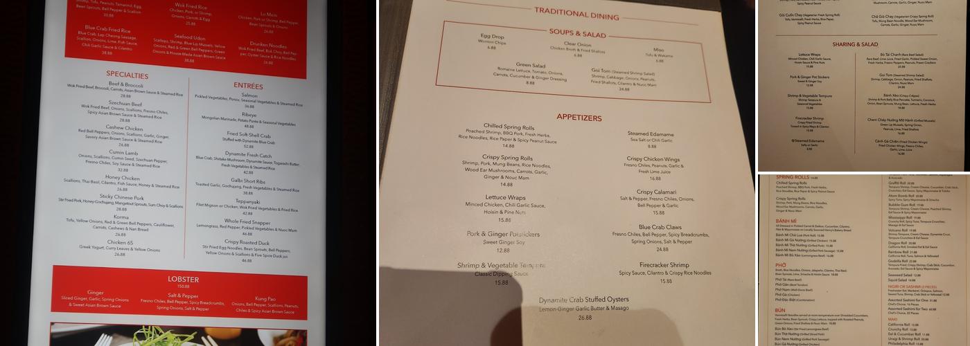 Jia Menu