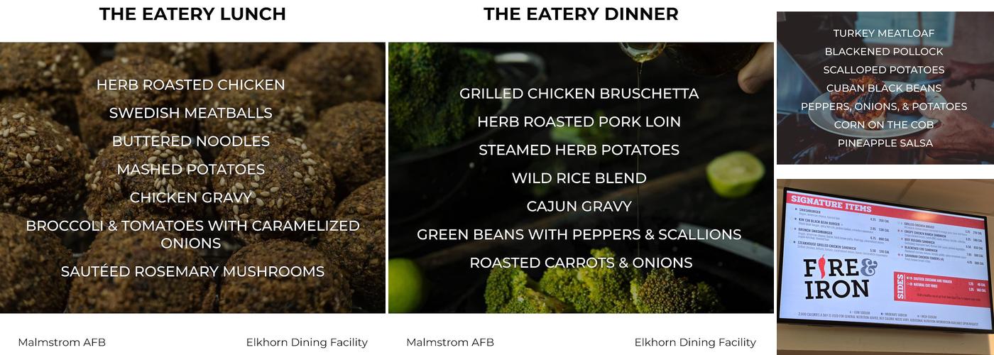 Elkhorn Diner Dining Facility Menu