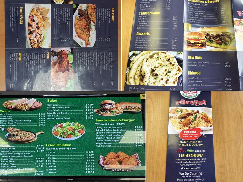 Bay Leaf Restaurant Menu