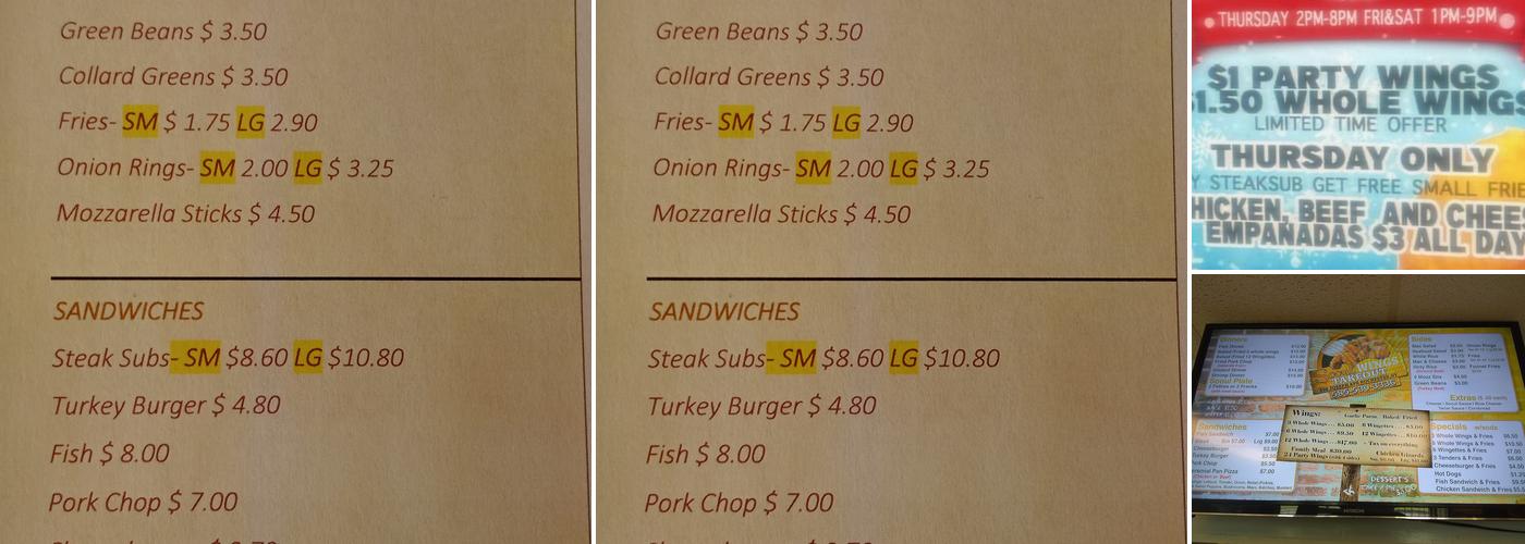 Sooul Wings Takeout Menu