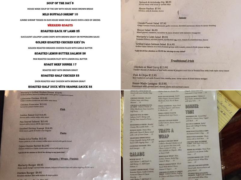 Moriarty's Menu