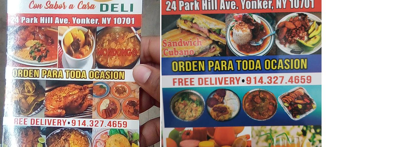 Maria Sazon Deli Menu