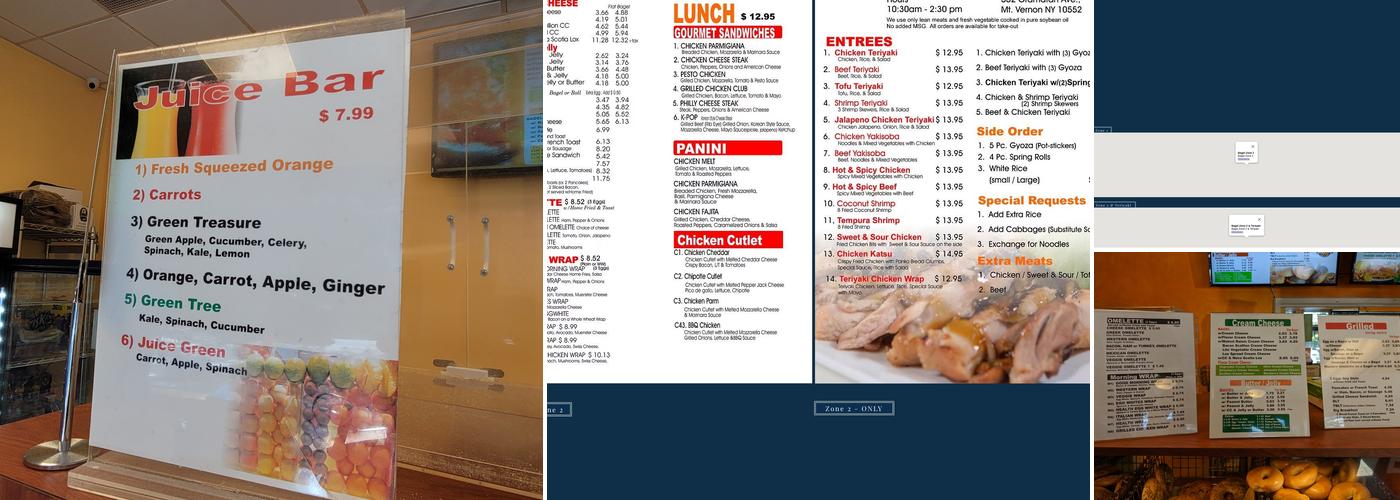 Bagel Zone Menu