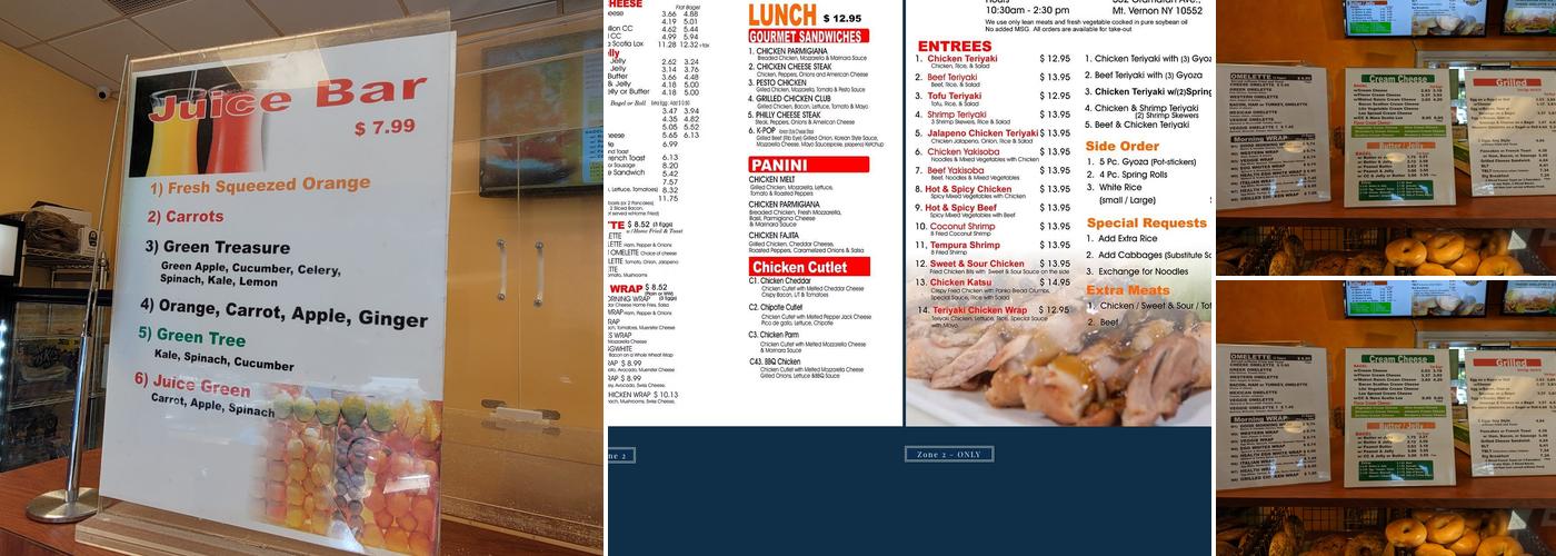 Bagel Zone Menu