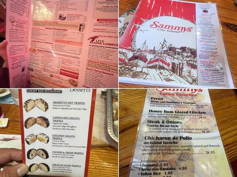 Sammy's Shrimp Box Menu