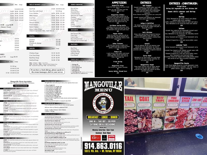 Mangoville Menu
