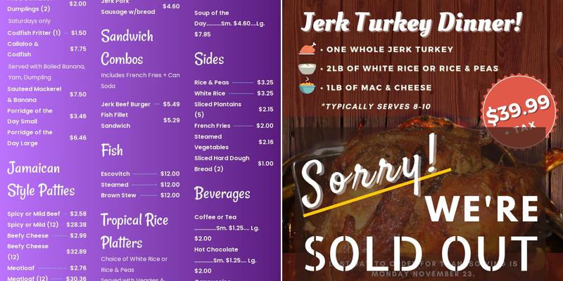 JerkQ'zine Caribbean Grille Menu