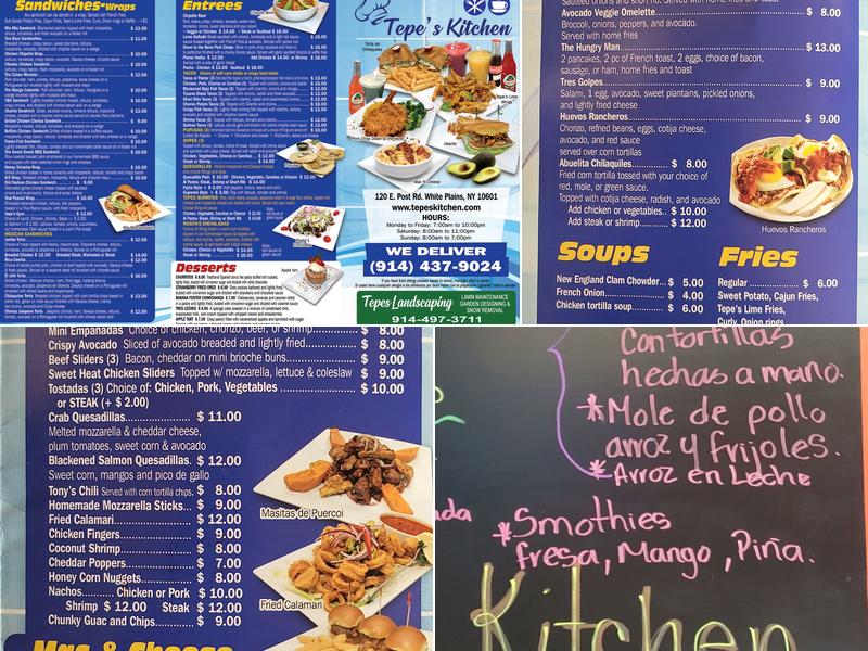 Tepe’s Kitchen Menu