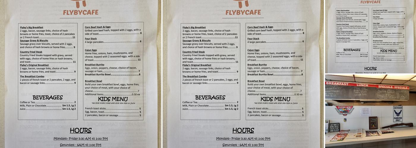 Flyby cafe Menu