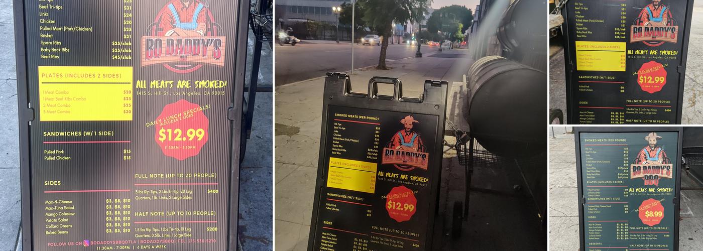 Bo Daddy's BBQ Menu