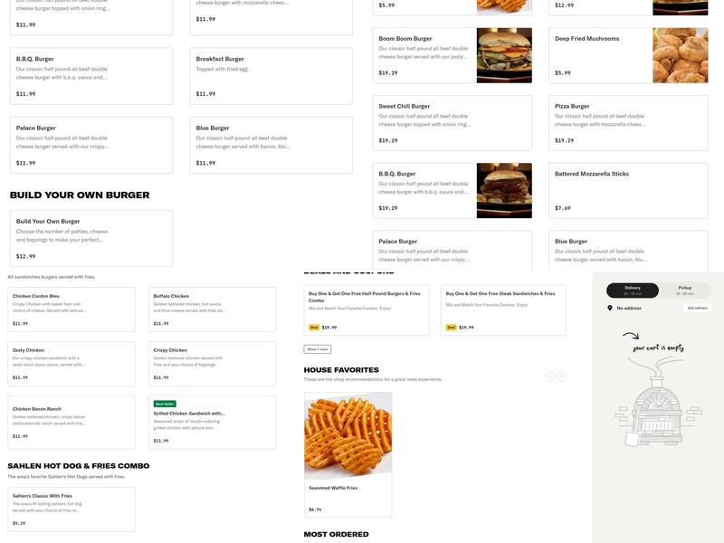 Primo Classico Menu