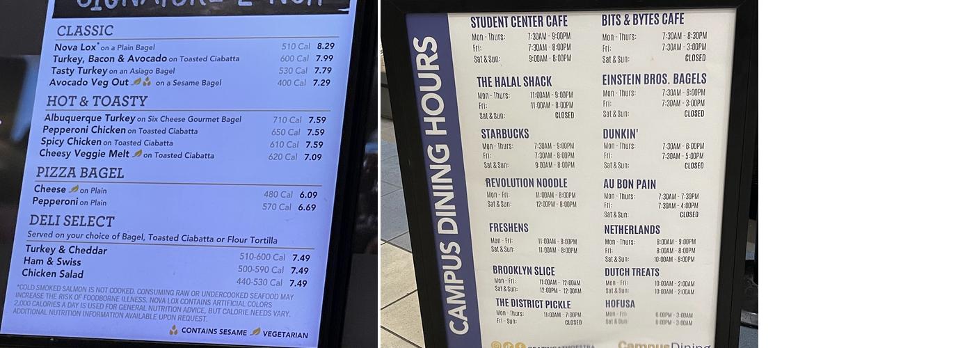 Einstein Bros. Bagels Menu