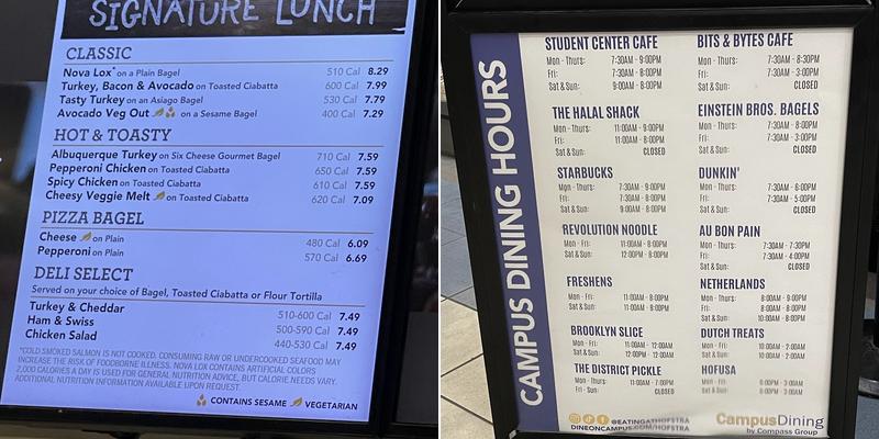 Einstein Bros. Bagels Menu