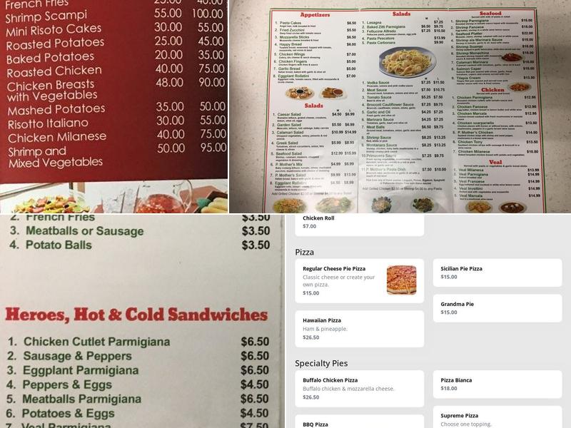 P Mother's Family Restaurant Menu