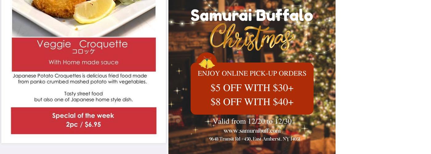 Samurai Buffalo Menu