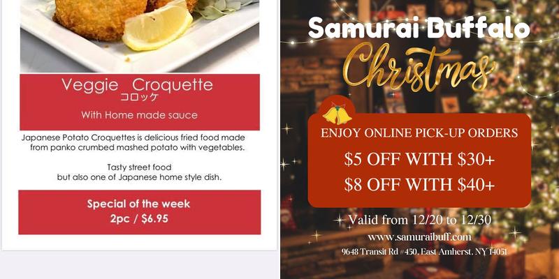Samurai Buffalo Menu
